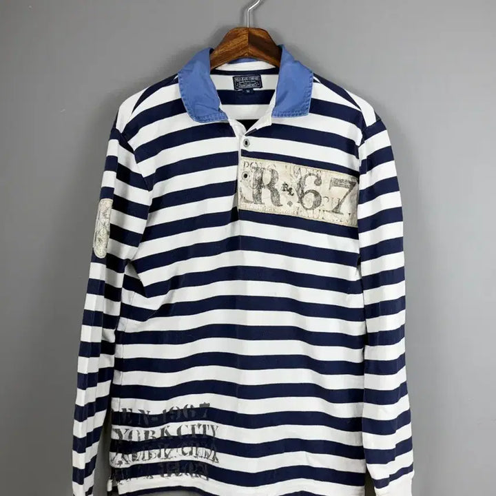 [BUNJANG] Polo Jeans Company Striped Rugby Shirt M / 폴로진스컴퍼니 스트라이프 럭비셔츠 E41