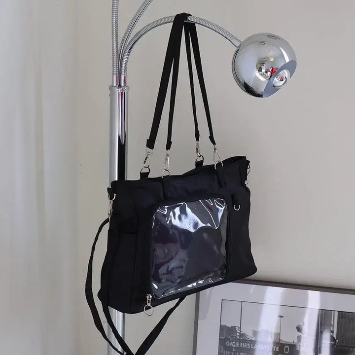 [BUNJANG] Ita Bag Black Concert Bag / 이타백 투명 스트랩 쇼퍼백 보부상 덕질가방 굿즈 콘서트가방