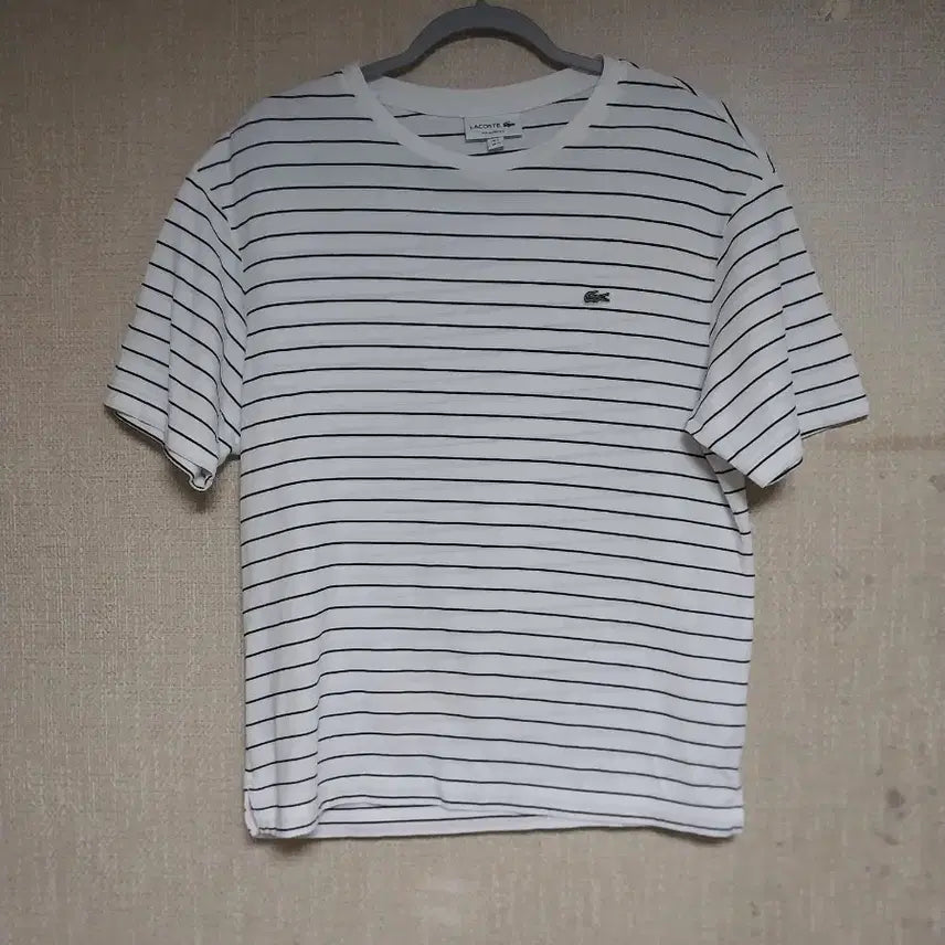 [BUNJANG] Lacoste Striped Short Sleeve T-Shirt / 라코스테/100) 스트라이프 반팔티