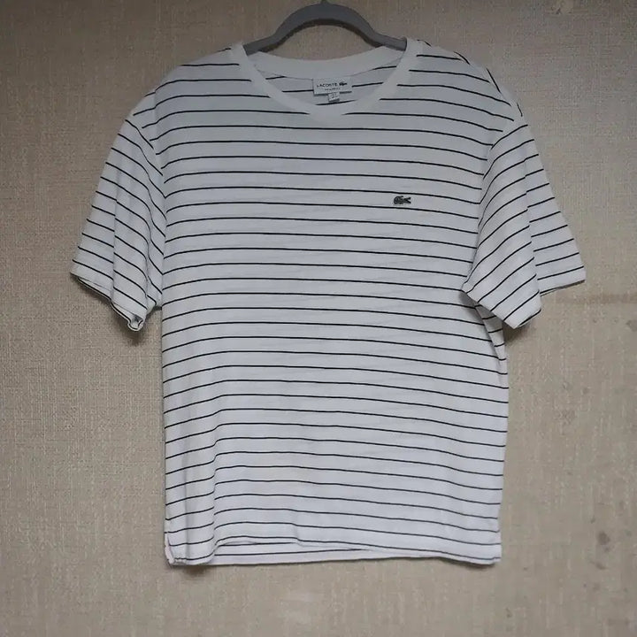 [BUNJANG] Lacoste Striped Short Sleeve T-Shirt / 라코스테/100) 스트라이프 반팔티