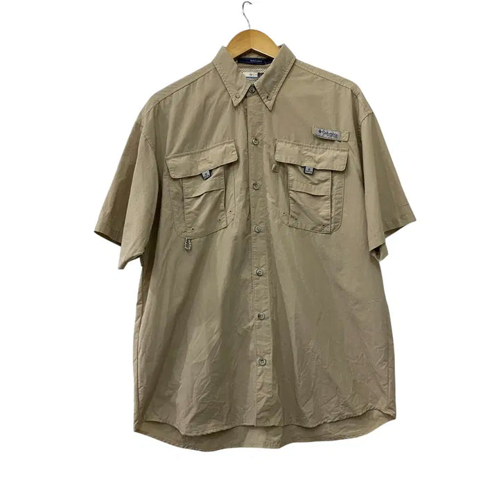 [BUNJANG] Columbia Omni-Shade Logo Short-Sleeve Shirt (M) / 705. 컬럼비아 옴니쉐이드 로고 반팔셔츠(M)