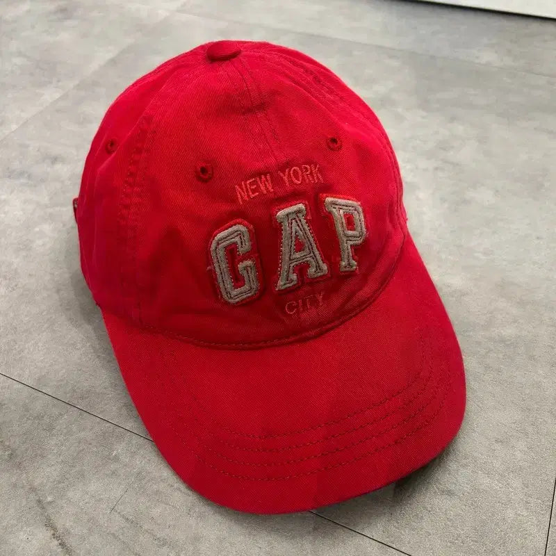 [BUNJANG] GAP Logo Baseball Cap Hat Red / OS GAP 갭 로고 야구 모자 볼캡 모자 레드