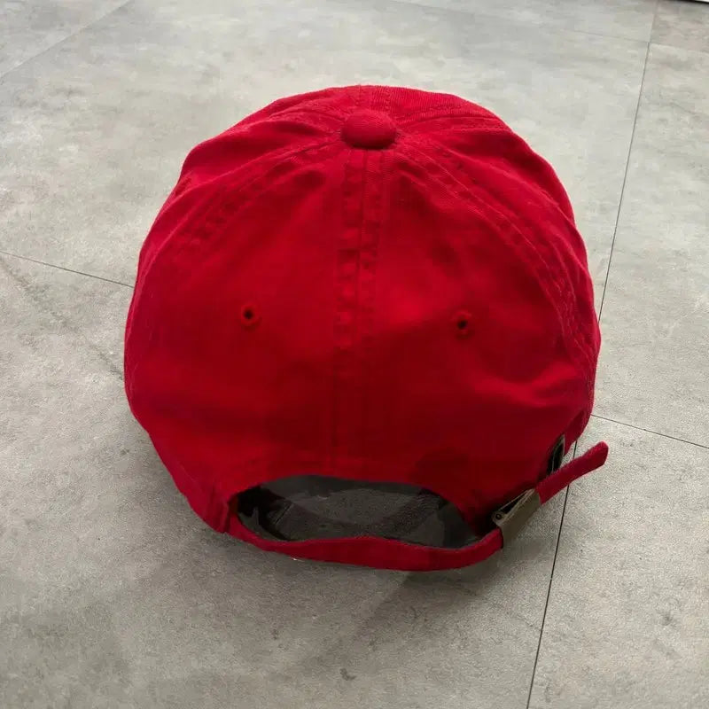 [BUNJANG] GAP Logo Baseball Cap Hat Red / OS GAP 갭 로고 야구 모자 볼캡 모자 레드