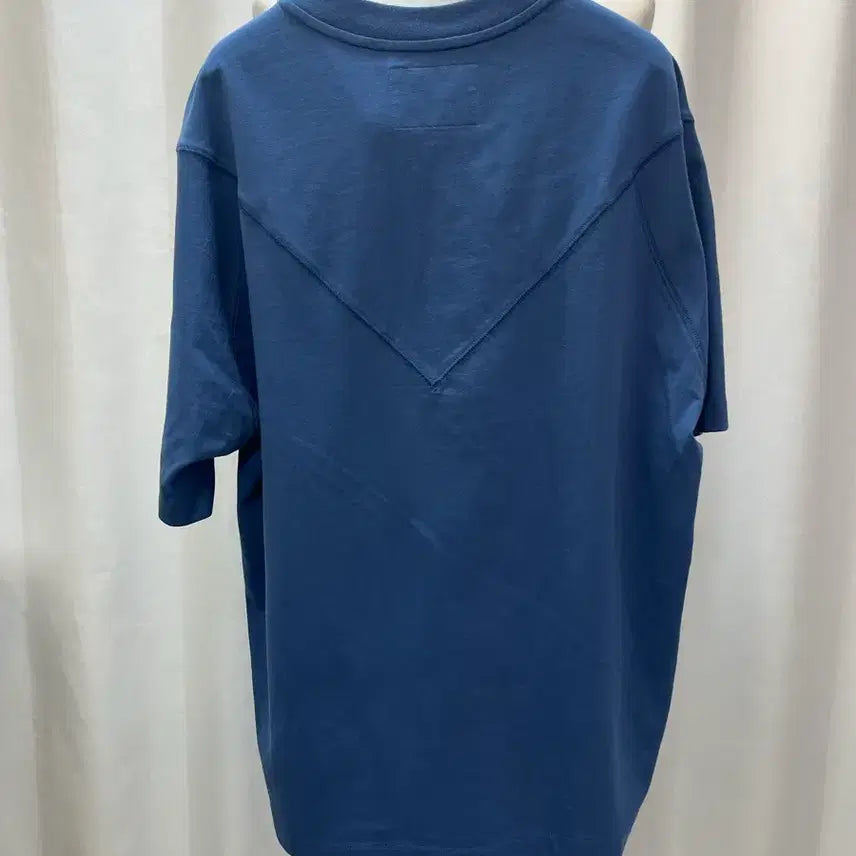 [BUNJANG] SYSTEM Blue Printing Short Sleeve T-Shirt (Size 90/55) / 한섬 SYSTEM 시스템 블루 프린팅 반팔 티셔츠 90(55) 새옷급