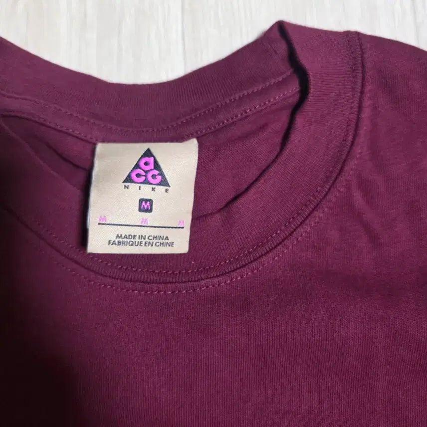 [BUNJANG] Nike ACG Short Sleeve T-Shirt Burgundy / 나이키 ACG 반팔 티셔츠 버건디