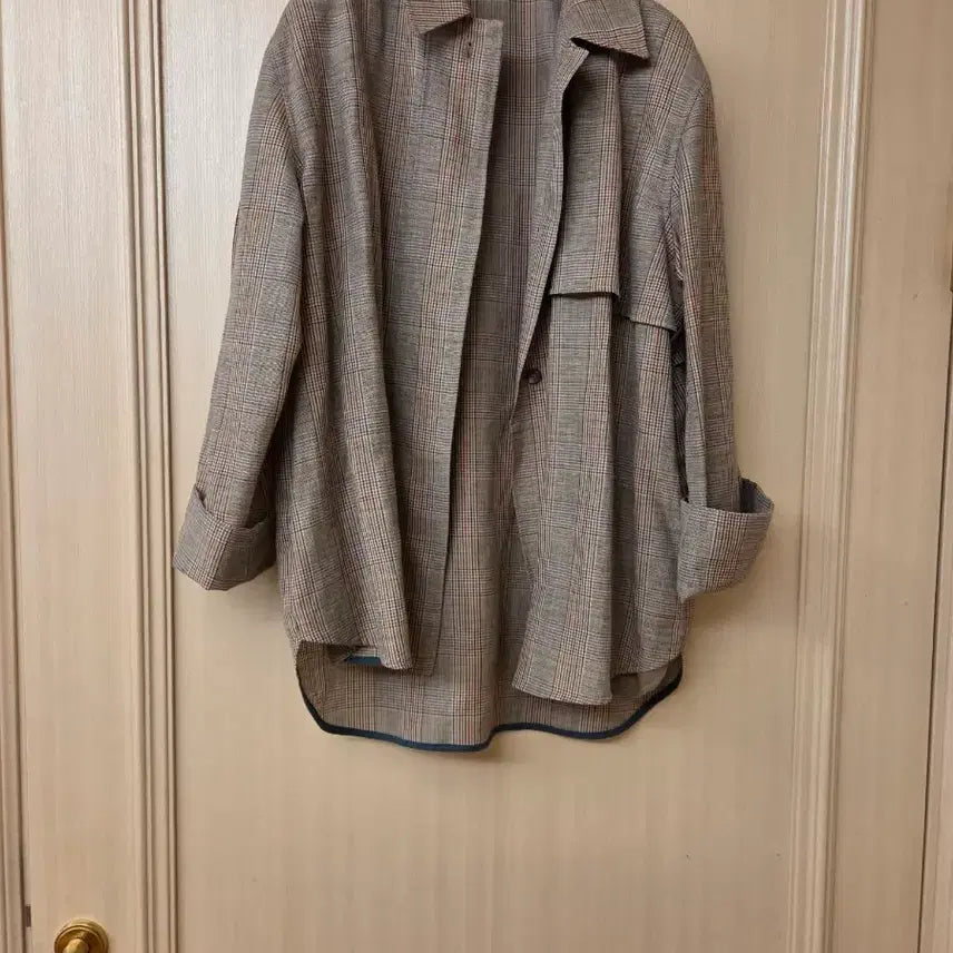 [BUNJANG] Thehandsome TheCashmere Check Pattern Loose Fit Jacket / 한섬 더캐시미어 체크패텬 루즈핏 자켓 55사이즈