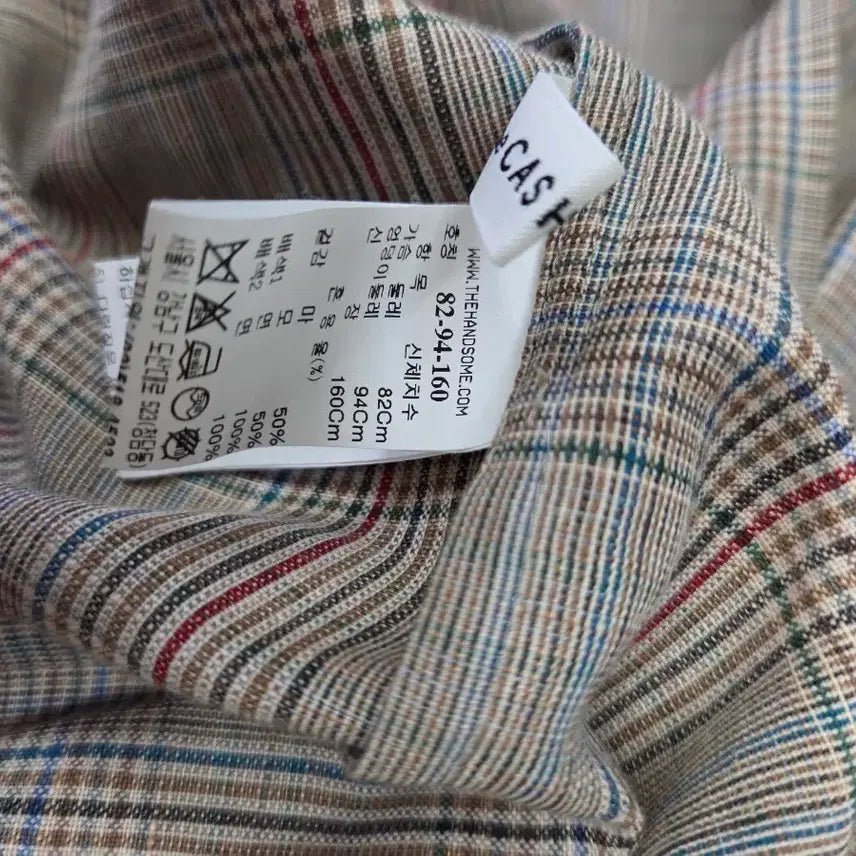 [BUNJANG] Thehandsome TheCashmere Check Pattern Loose Fit Jacket / 한섬 더캐시미어 체크패텬 루즈핏 자켓 55사이즈