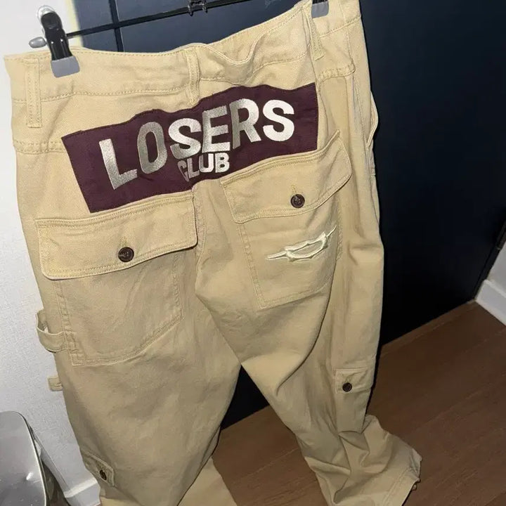[BUNJANG] Ruders Club Multi Cargo Pocket Wide Cotton Pants Beige / 루저스클럽 카고팬츠 면팬츠 베이지