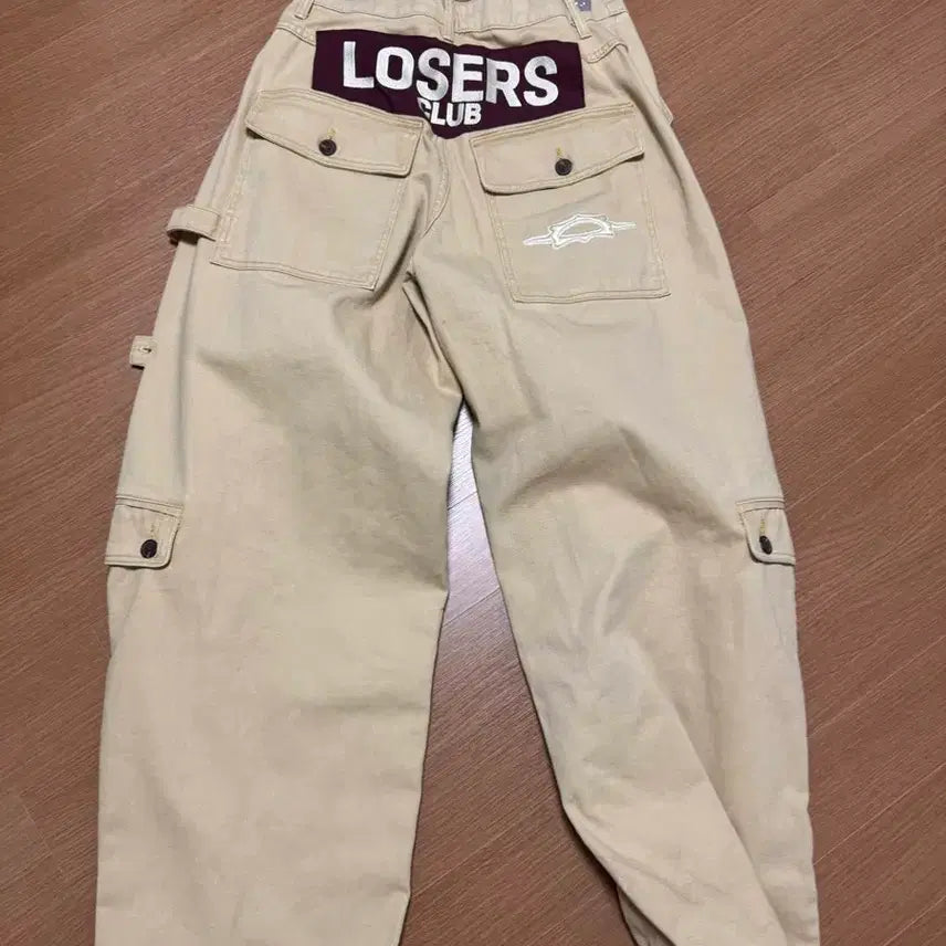 [BUNJANG] Ruders Club Multi Cargo Pocket Wide Cotton Pants Beige / 루저스클럽 카고팬츠 면팬츠 베이지