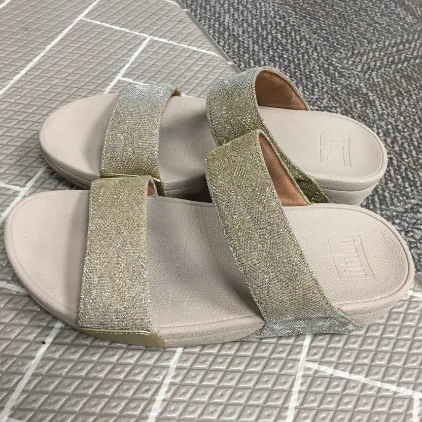 [BUNJANG] Fitflop Lulu Glitter Sandals / 핏플랍 루루 글리터 슬리퍼 샌들 235