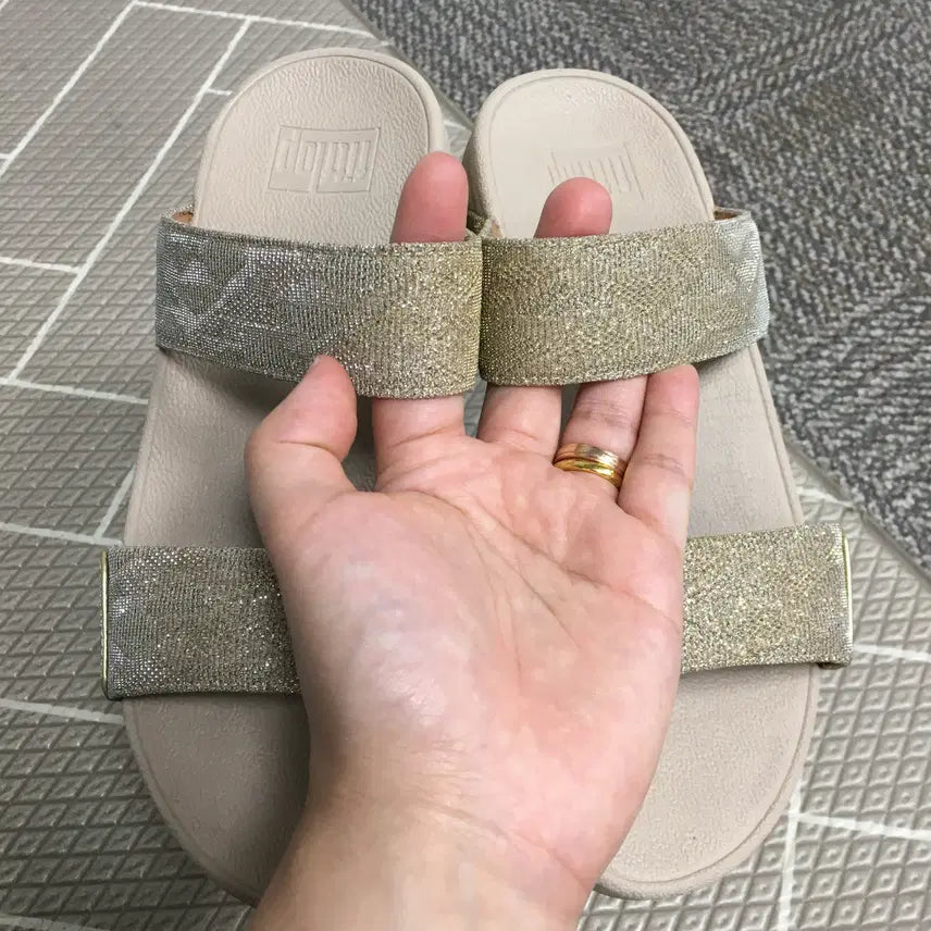 [BUNJANG] Fitflop Lulu Glitter Sandals / 핏플랍 루루 글리터 슬리퍼 샌들 235