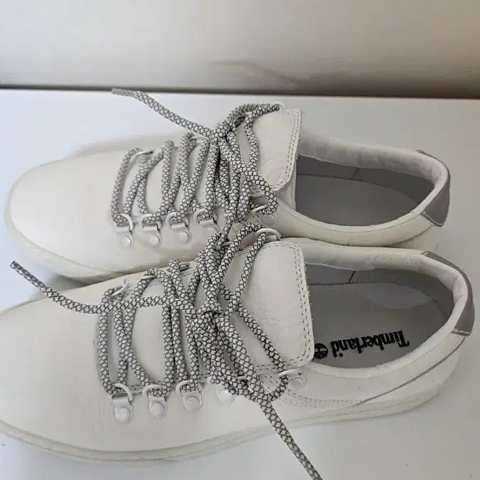 [BUNJANG] Timberland White Leather Sneakers Shoes Size 270 / 팀버랜드 화이트 가죽 스니커즈 운동화