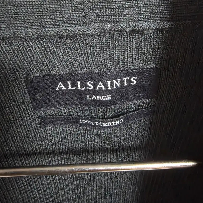 [BUNJANG] AllSaints Ramskull Merino Wool Cardigan Black L / [정품] 올세인츠 램스컬 메리노 울 가디건 블랙 (L사이즈)