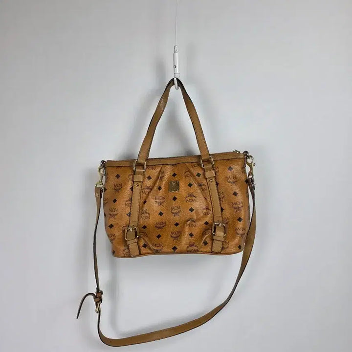 [BUNJANG] MCM Visetos Line Brown Pattern Shoulder Bag Crossbody Bag / MCM 비세토스 라인 브라운 패턴 숄더백 크로스백 가방 0310