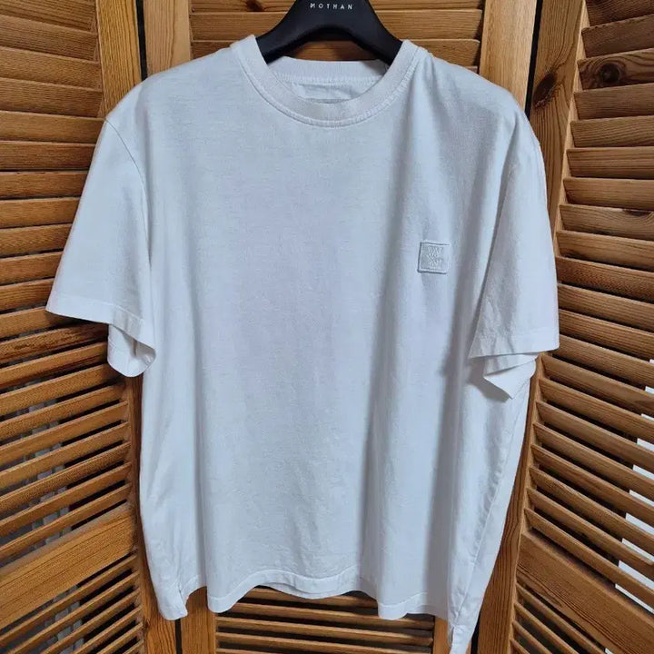 [BUNJANG] Wooyoungmi Paris Logo Embossed Short Sleeve T-Shirt / 우영미 파리 로고 엠보스드 반팔티 44