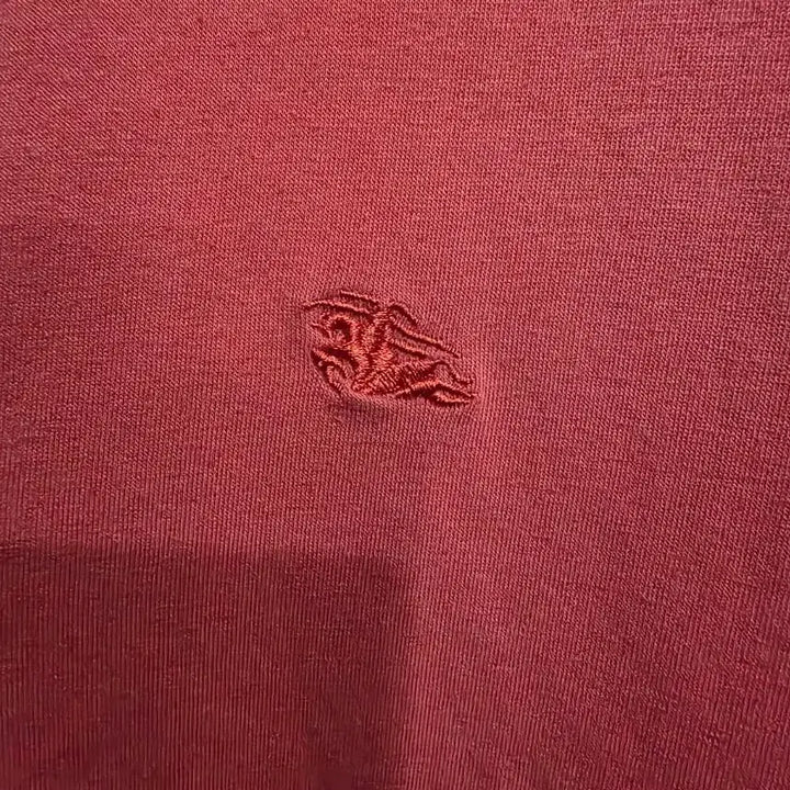 [BUNJANG] Burberry Red Check Short Sleeve Polo T-Shirt / 버버리 레드 체크 반팔 카라 티셔츠