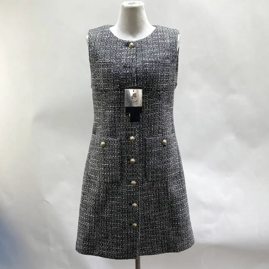 [BUNJANG] Karl Lagerfeld Tweed Dress / 칼라거펠트 새것 트위드원피스 55 영구제 중고장터