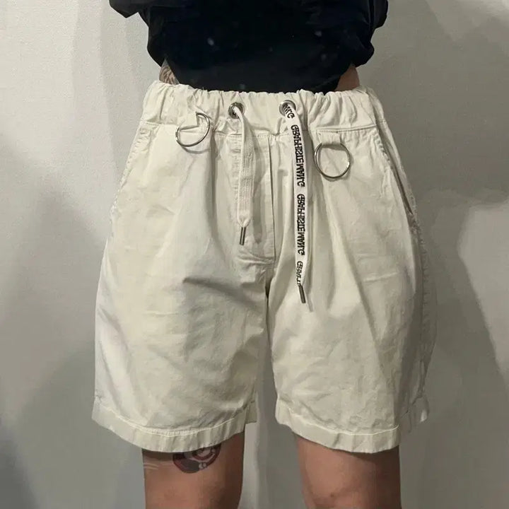 [BUNJANG] Grapist Banding Bermuda Shorts Ivory / 프리 그라피스트 만지 밴딩 버뮤다 팬츠 반바지 아이보리