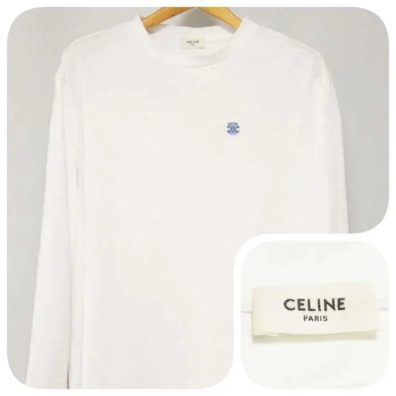 [BUNJANG] Celine White Round Neck T-Shirt Men&