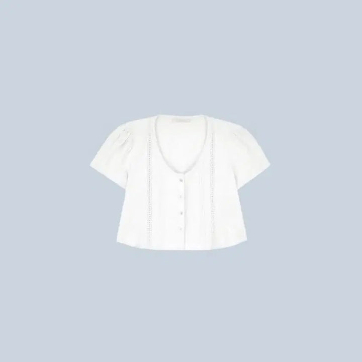 [BUNJANG] Lietu Ivory Cable Blouse / 리에뜨 케일블라우스 아이보리