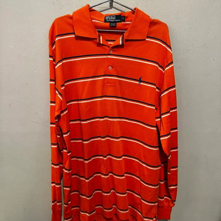 [BUNJANG] Polo Ralph Lauren Striped Long Sleeve Collared Shirt / 폴로랄프로렌 정품 스트라이프 긴팔카라티