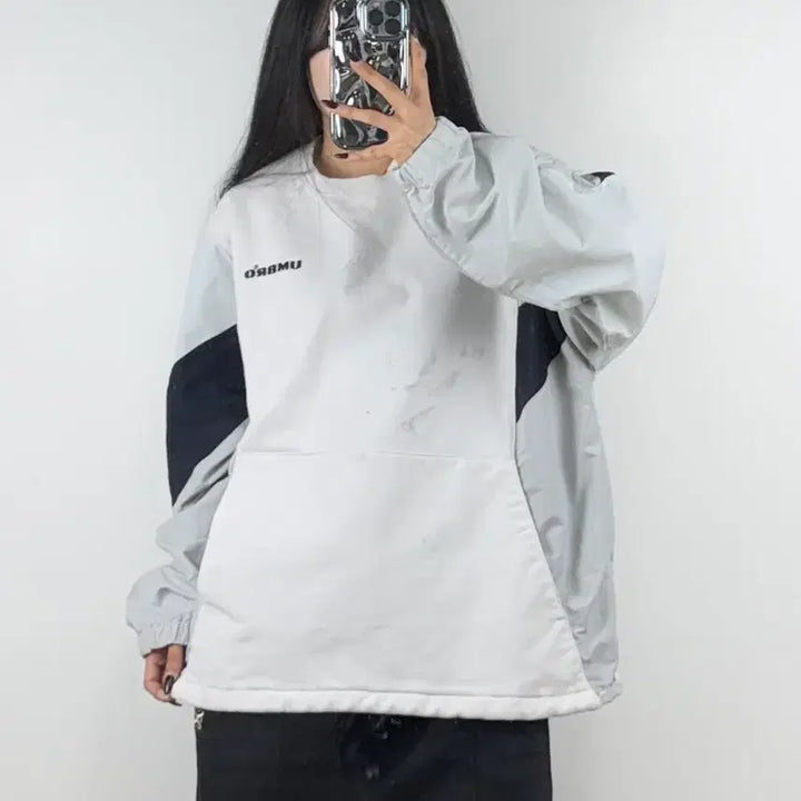 [BUNJANG] Umbro Hybrid Color Block Sweatshirt XL / 엄브로 하이브리드 배색 맨투맨 E46