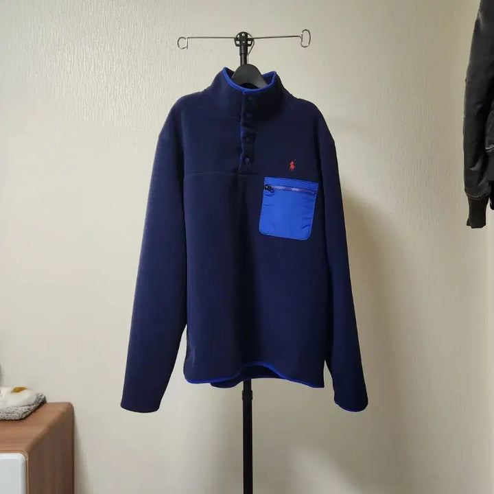 [BUNJANG] Polo Ralph Lauren Navy Fleece Mock Neck Pullover L / 폴로 랄프로렌 네이비 플리스 모크넥 풀오버 L