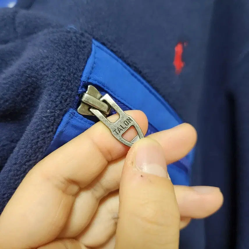 [BUNJANG] Polo Ralph Lauren Navy Fleece Mock Neck Pullover L / 폴로 랄프로렌 네이비 플리스 모크넥 풀오버 L