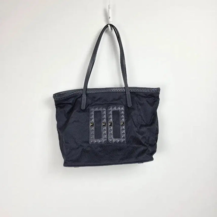 [BUNJANG] Daks Navy Cowhide Studded Shoulder Bag / 닥스 네이비 소가죽 스터드 장식 숄더백 가방 0310