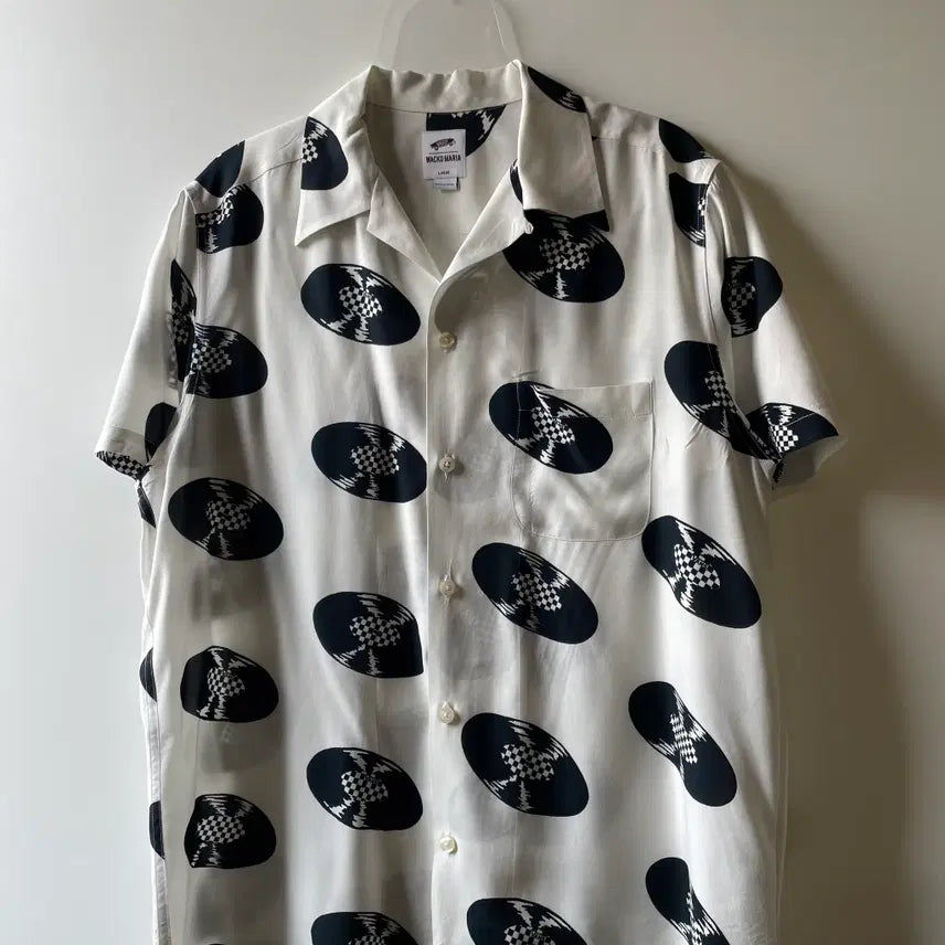 [BUNJANG] Wacko Maria x Vans Vinyl Record Short Sleeve Shirt / 와코마리아x반스 바이닐 레코드 반팔셔츠