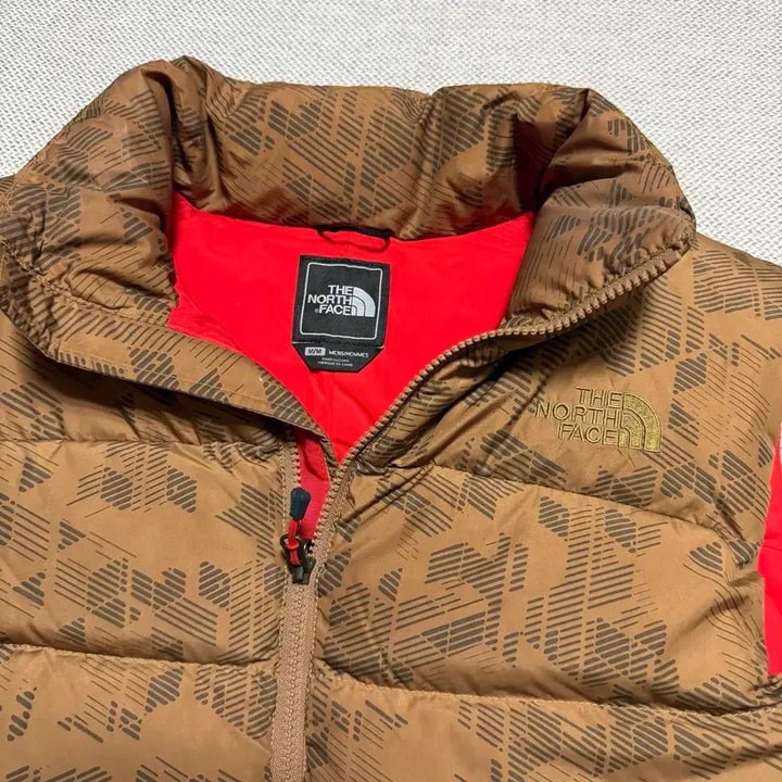 [BUNJANG] The North Face 700 Brown Pattern Padded Vest / 노스페이스 700 브라운 패턴 패딩 조끼