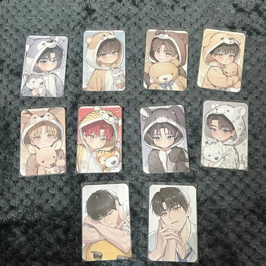 [BUNJANG] Demutjju Animal Pajama Photocard Set + POB / 데못죽 비공식 쯔코님 동물 파자마 포카 세트+특전