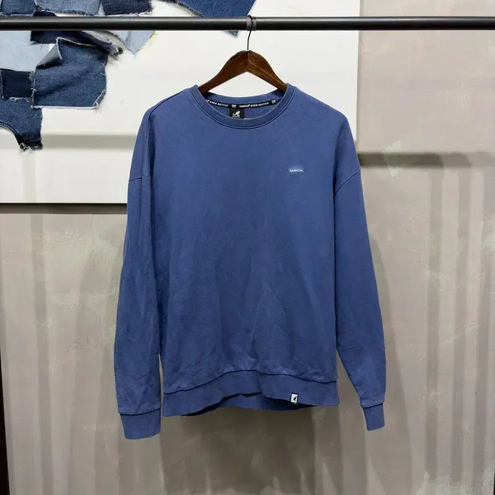 [BUNJANG] Kangol Casual Street Logo Embroidered Sweatshirt Long Sleeve T-Shirt / (100) 캉골 캐주얼 스트릿 로고 자수 맨투맨 긴팔 티