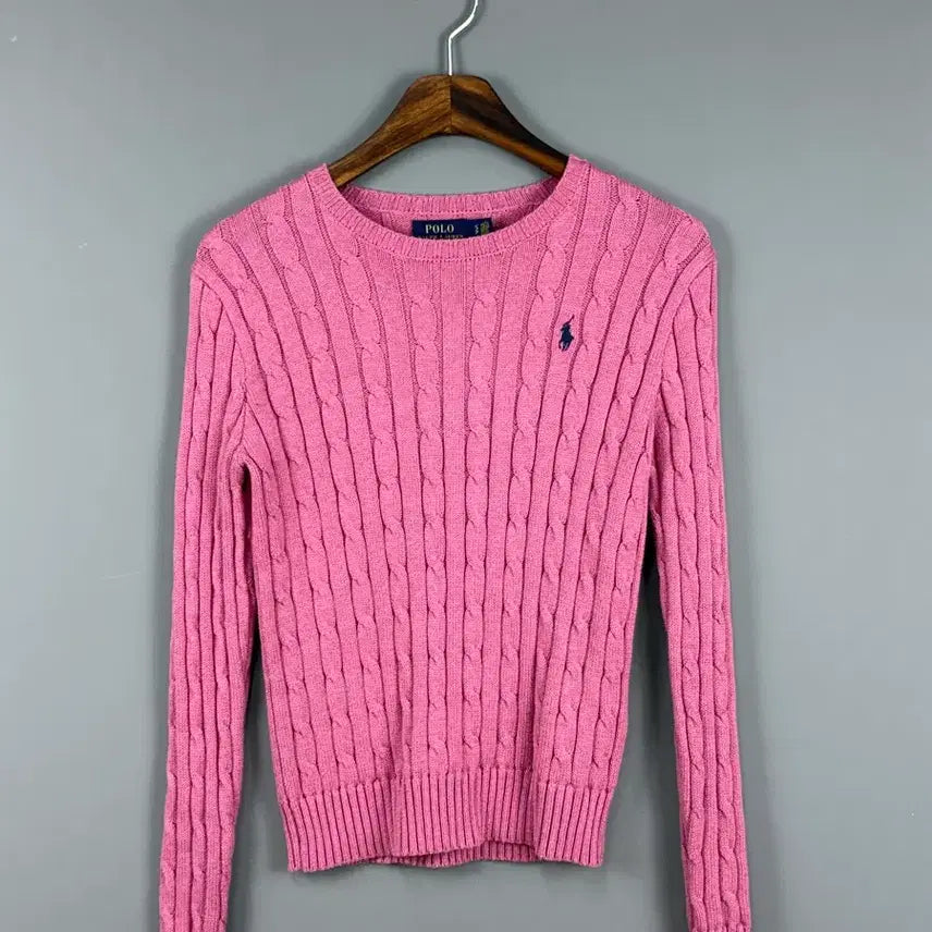 [BUNJANG] Polo Ralph Lauren Cable Cotton Crewneck Knit E47 / 폴로랄프로렌 케이블 코튼 크루넥 니트 E47