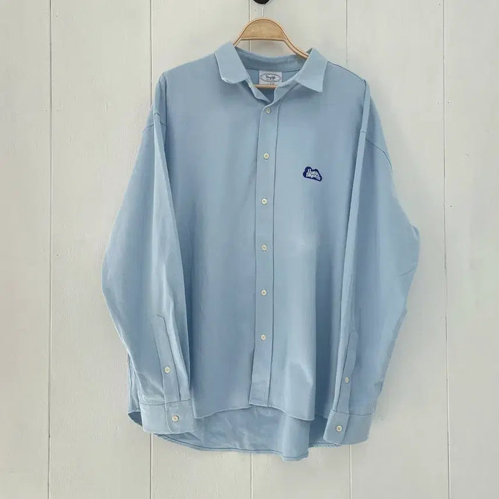 [BUNJANG] Daylife Cloud Logo Oversized Shirt Sky Blue / 데이라이프 구름 로고 오버핏 셔츠 스카이블루