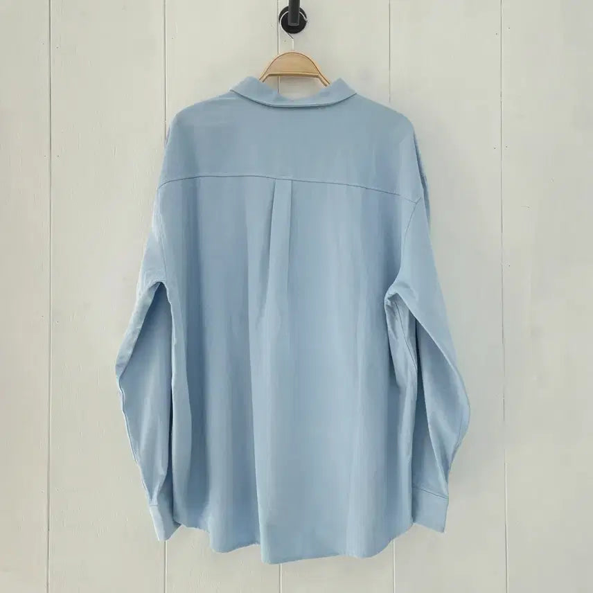 [BUNJANG] Daylife Cloud Logo Oversized Shirt Sky Blue / 데이라이프 구름 로고 오버핏 셔츠 스카이블루