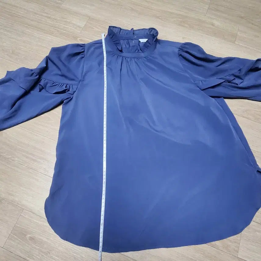 [BUNJANG] Pretty Blue Tone Frill Blouse / 예쁜 블루톤 프릴 블라우스