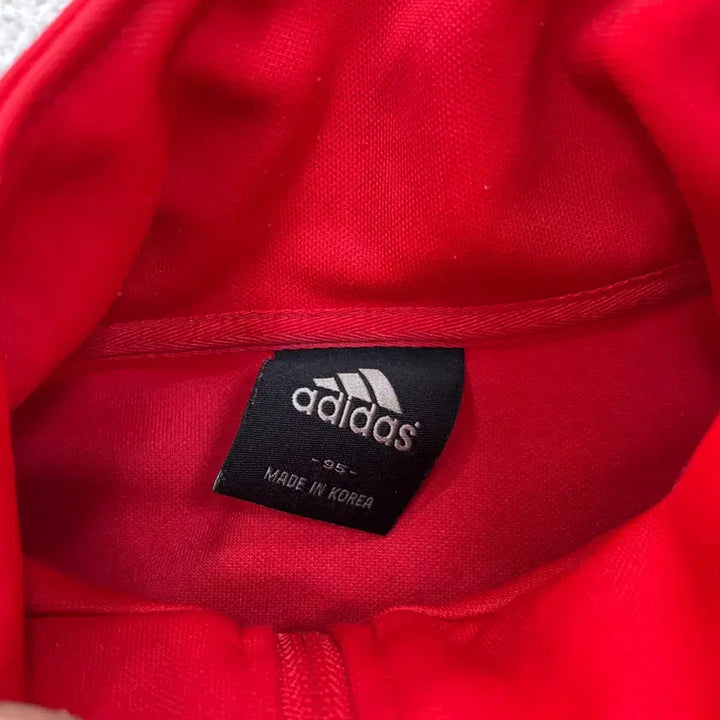 [BUNJANG] Adidas Red Track Top Zip-Up Jacket / 95 아디다스 레드 트랙탑 집업 자켓 0429E