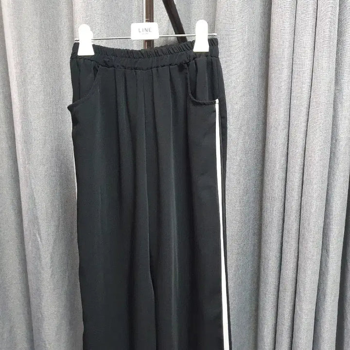 [BUNJANG] Charure Black Banding Long Pants / 차르르 블랙밴딩 롱팬츠