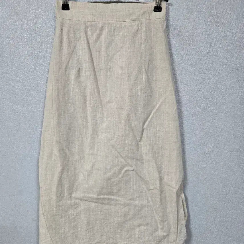 [BUNJANG] Linen Side Slit Skirt (Size 55-66) / 옆트임 린넨 스커트 55~66