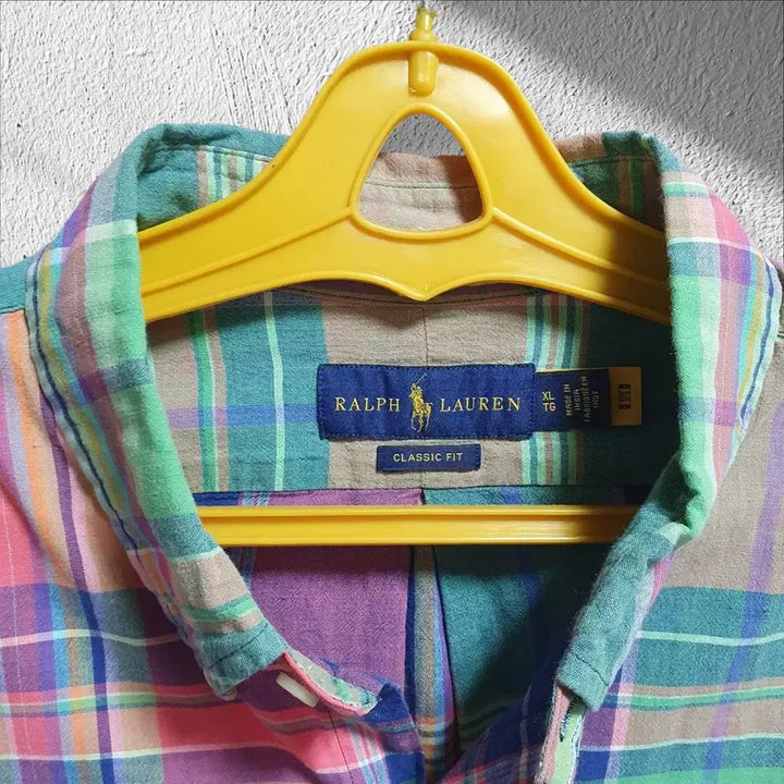 [BUNJANG] Polo Ralph Lauren Madras Pattern Shirt XL / 폴로 랄프로렌 마드라스 패턴 셔츠