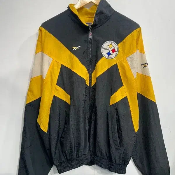 [BUNJANG] Reebok Pittsburgh Steelers Vintage Windbreaker Jacket / 100~105 리복 피츠버그 스틸러스 빈티지 윈드브레이커 바람막이 자켓