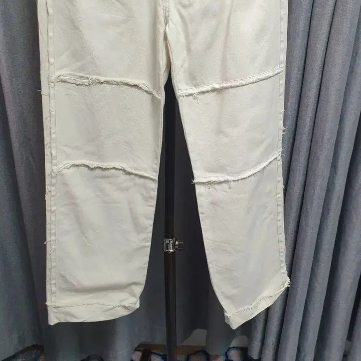 [BUNJANG] Color Block White Denim Pants / M배색 화이트 진팬츠