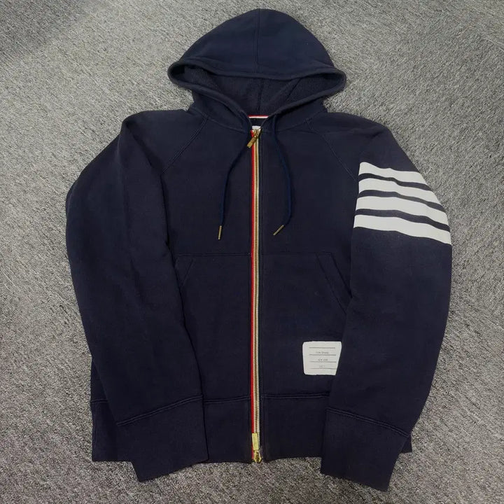 [BUNJANG] Thom Browne 4-Bar Hoodie Zip-Up Navy Size 2 / [정품/S+급] 톰브라운 4바 후드집업 네이비