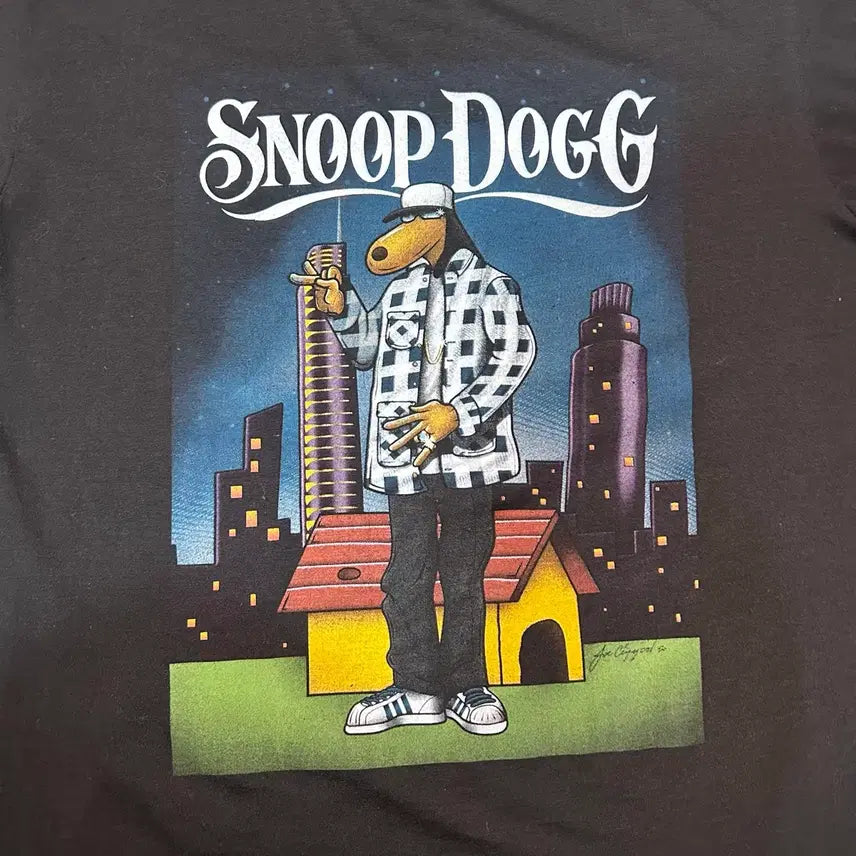 [BUNJANG] Joe Cool x Snoop Dogg Collaboration Graphic T-Shirt / [L] joe cool 스눕독 프린팅 반팔