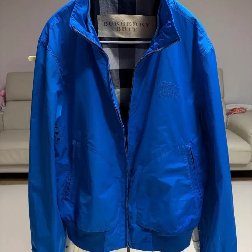 [BUNJANG] Burberry Brit Blue Harrington Bomber Jacket / 버버리 브릿 블루종 봄버 자켓(M)