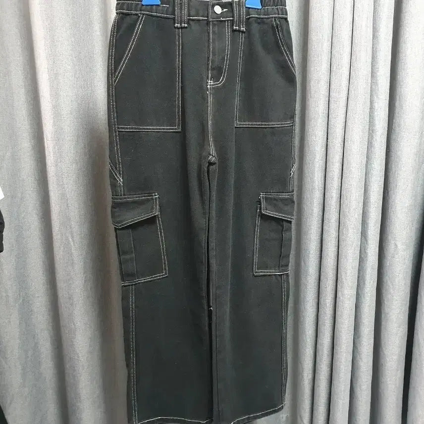 [BUNJANG] M Stitch Banding Black Jeans / M스티치 밴딩 블랙진