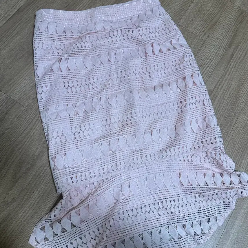 [BUNJANG] Yours Lace Midi Skirt Pink / 잇미샤 레이스스커트