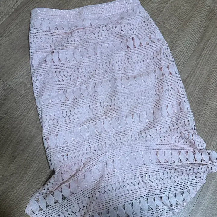 [BUNJANG] Yours Lace Midi Skirt Pink / 잇미샤 레이스스커트