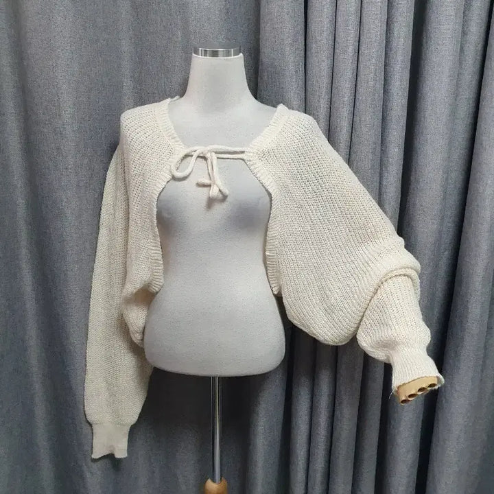 [BUNJANG] Bolero Ribbon Cardigan / 볼레로 리본끈 가디건